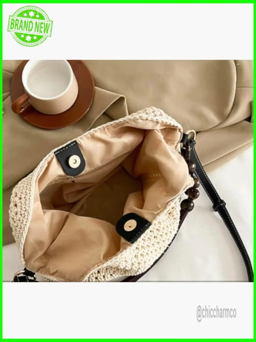 Large Bohemia Crochet Hobo Shoulder Bag Tote Crossbody Beach Travel Purse